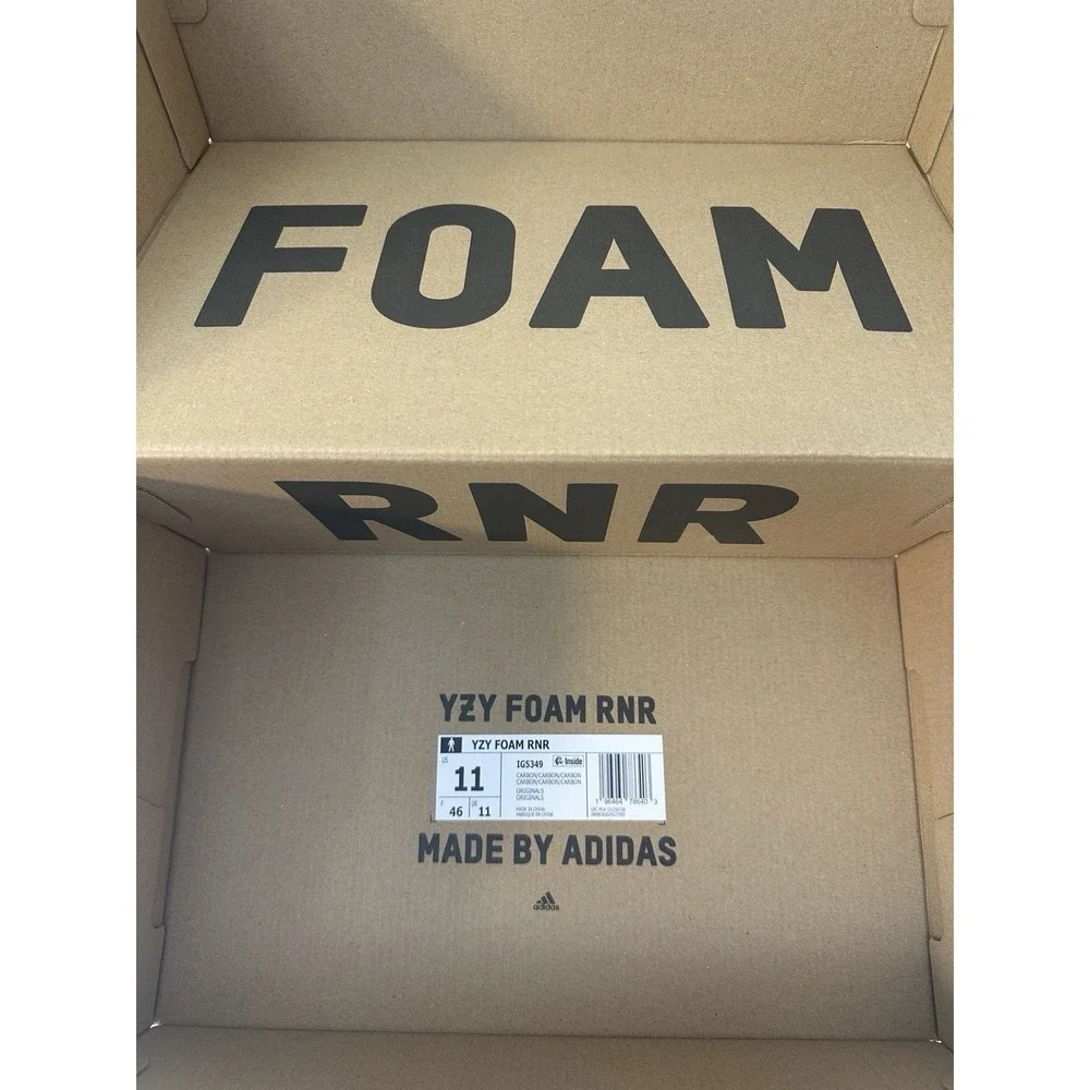 Size 11 - Adidas Men Yeezy Foam RNR Runner M Carbon IG5349
